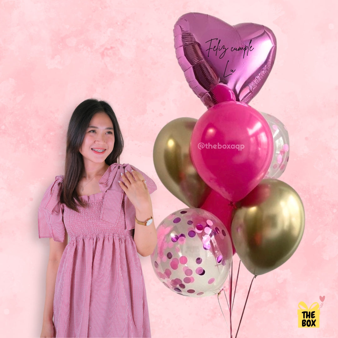 Bouquet de Globos rosa