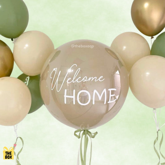 Globo burbuja Bienvenido a casa
