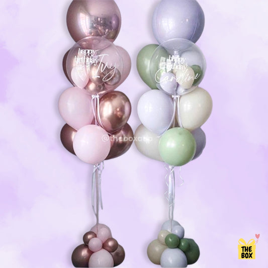 Bouquete de Burbuja y globos latex