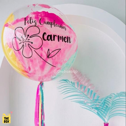Globo gigante pintado Rosa